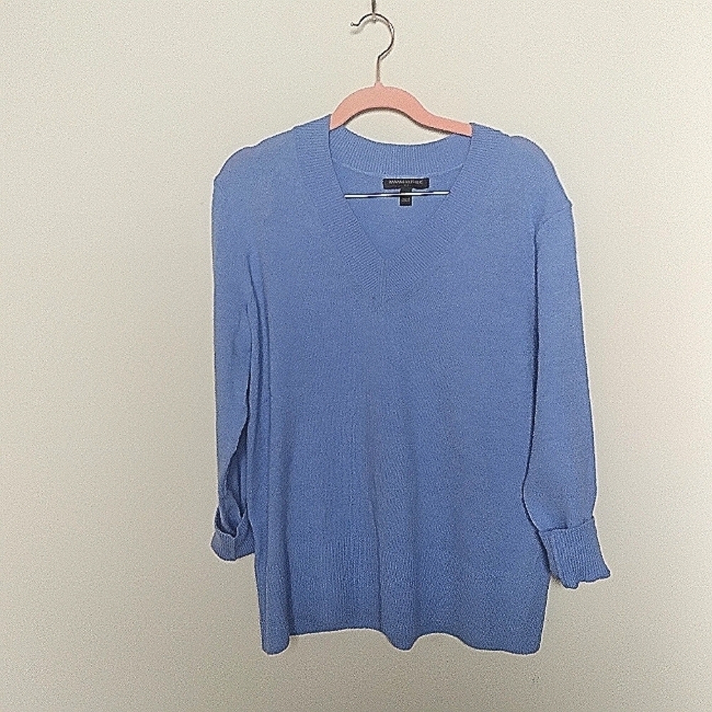 Banana Republic Factory Light Blue Oversized V Neck Sweater Size XS